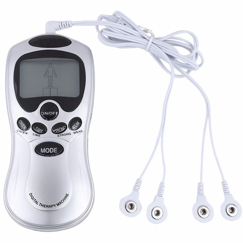 4 ways Electrode Pads Electric Tens Massage Machine Acupunture Digital Therapy Pulse Stimulator Body Slimming Neck 4 ways Electrode Pads Electric Tens Massage Machine Acupunture Digital Therapy Pulse Stimulator Body Slimming Neck