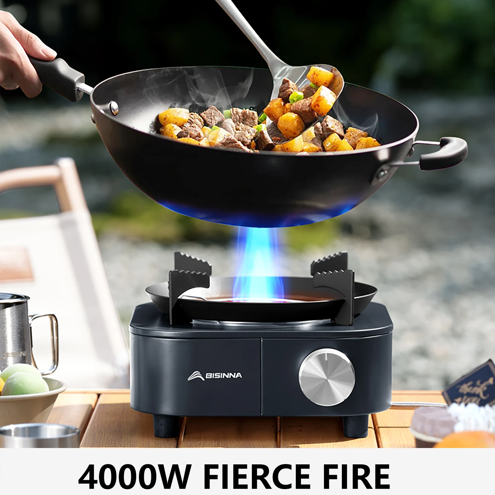 4000W High-power Infrared Stove Portable Lightweight Gas Burner Split Type Stove Outdoor Camping Supplies Picnic Hiking