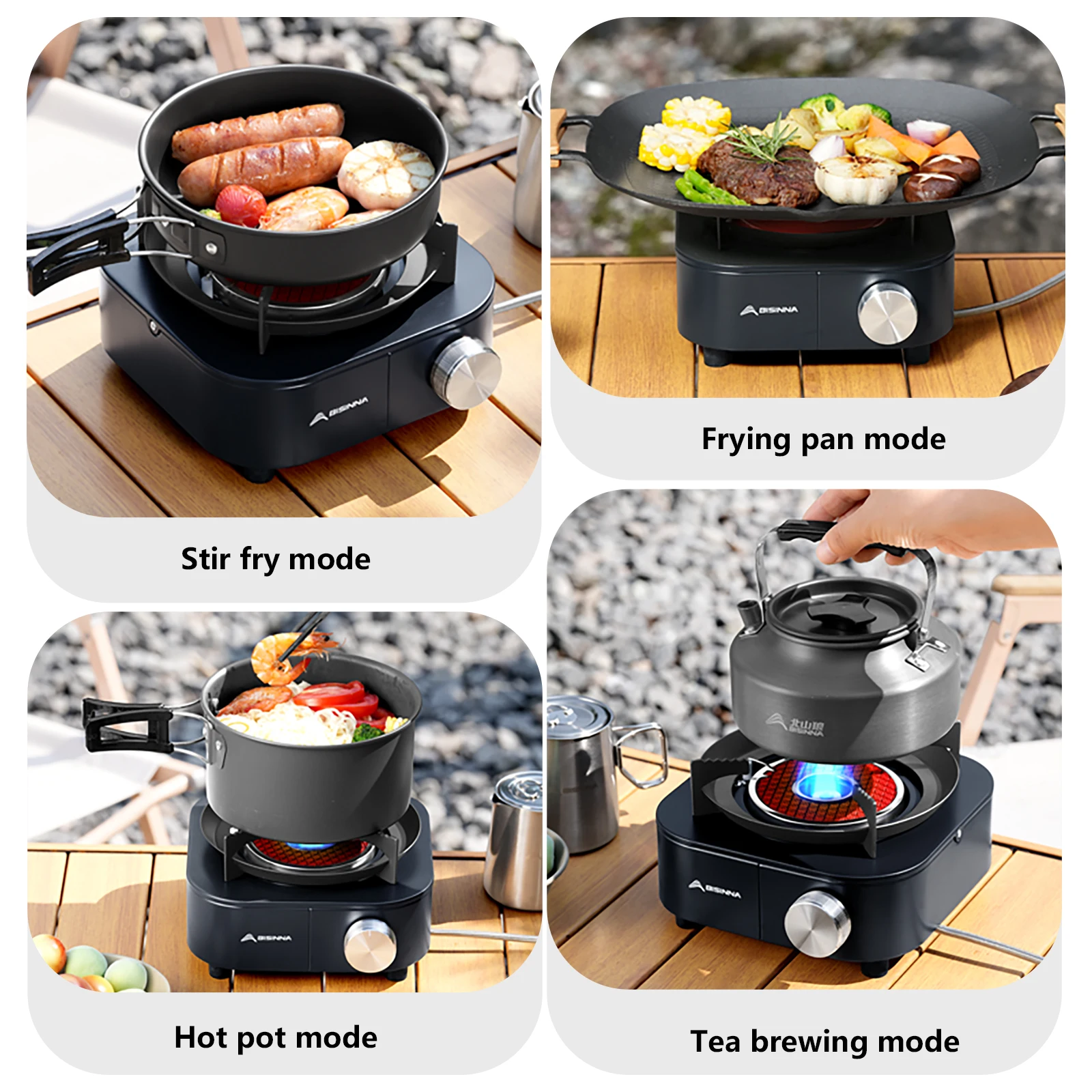 4000W High-power Infrared Stove Portable Lightweight Gas Burner Split Type Stove Outdoor Camping Supplies Picnic Hiking