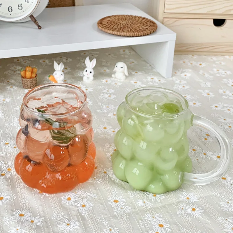 400ml Clear Heat Resistant Glass Coffee Mug Glass Latte Cup Milk Water Cocktail Glass Cup Dropshipping Small Niche