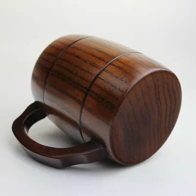 400ml Oak Wood Barrel Mug