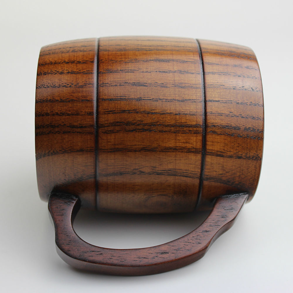400ml Oak Wood Barrel Mug