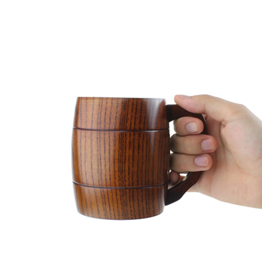 400ml Oak Wood Barrel Mug