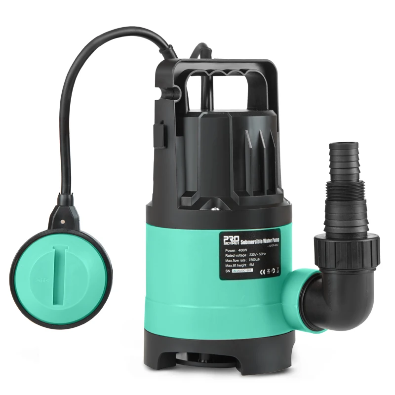400W Submersible Water Pump 7500L/H Utility Thermoplastic Electric Portable Transfer Pool Pond Draining Sump Pump by 400W Submersible Water Pump 7500L/H Utility Thermoplastic Electric Portable Transfer Pool Pond Draining Sump Pump by