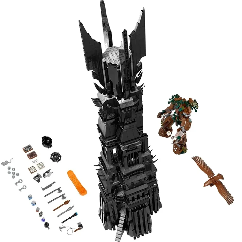 4059Pcs MOC Magical Rings Moc Building Block Creativity Movie Series Orthanc Tower Architecture Model Street View Toy