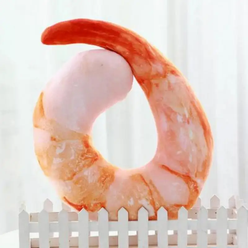 40cm Creative Plush Peeled Prawns Stuffed Animals Plush Toys U Neckpillow Shrimp Cushion Pillow Kids Toys Birthday Gift 40cm Creative Plush Peeled Prawns Stuffed Animals Plush Toys U Neckpillow Shrimp Cushion Pillow Kids Toys Birthday Gift