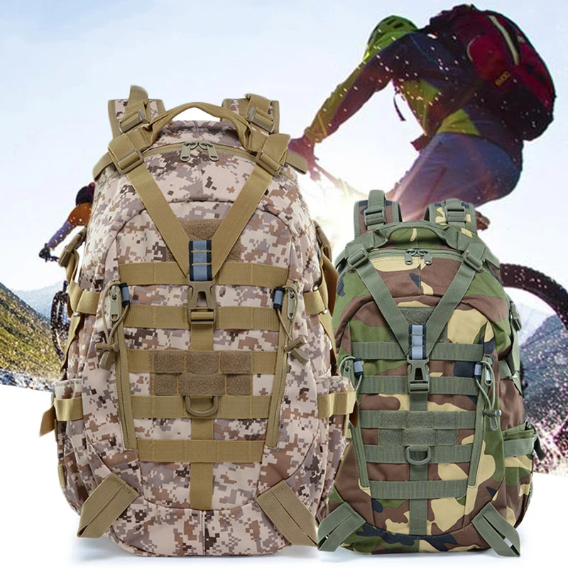 40L Military Tactical Backpack For Men Camping Hiking Backpacks Reflective Outdoor Travel Bags Molle 3P Climbing 40L Military Tactical Backpack For Men Camping Hiking Backpacks Reflective Outdoor Travel Bags Molle 3P Climbing