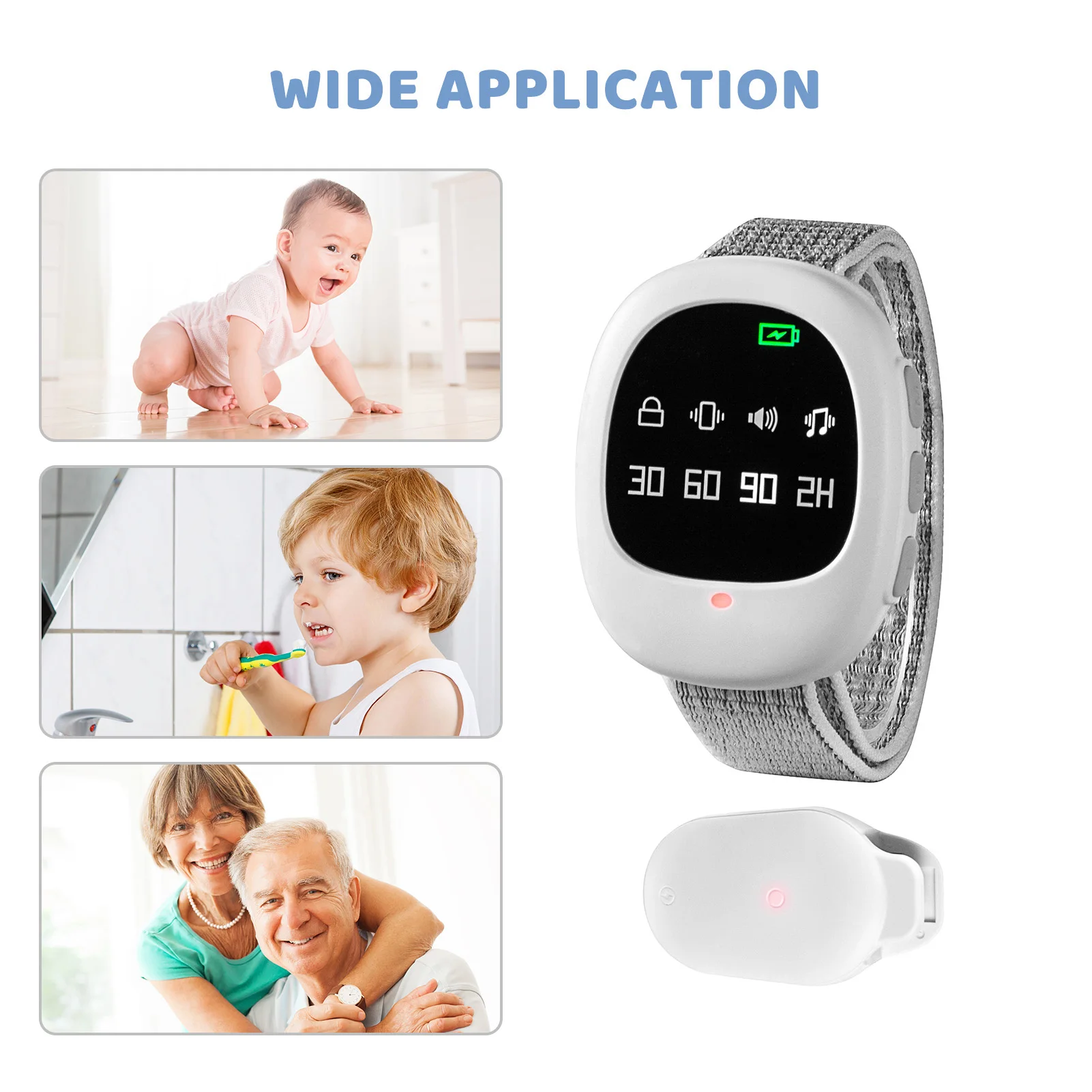 40M Wireless Bedwetting Alarm Adults Elder Potty Training Sensor Enuresis Bedwetting Alarm with Wristband for Kids 40M Wireless Bedwetting Alarm Adults Elder Potty Training Sensor Enuresis Bedwetting Alarm with Wristband for Kids