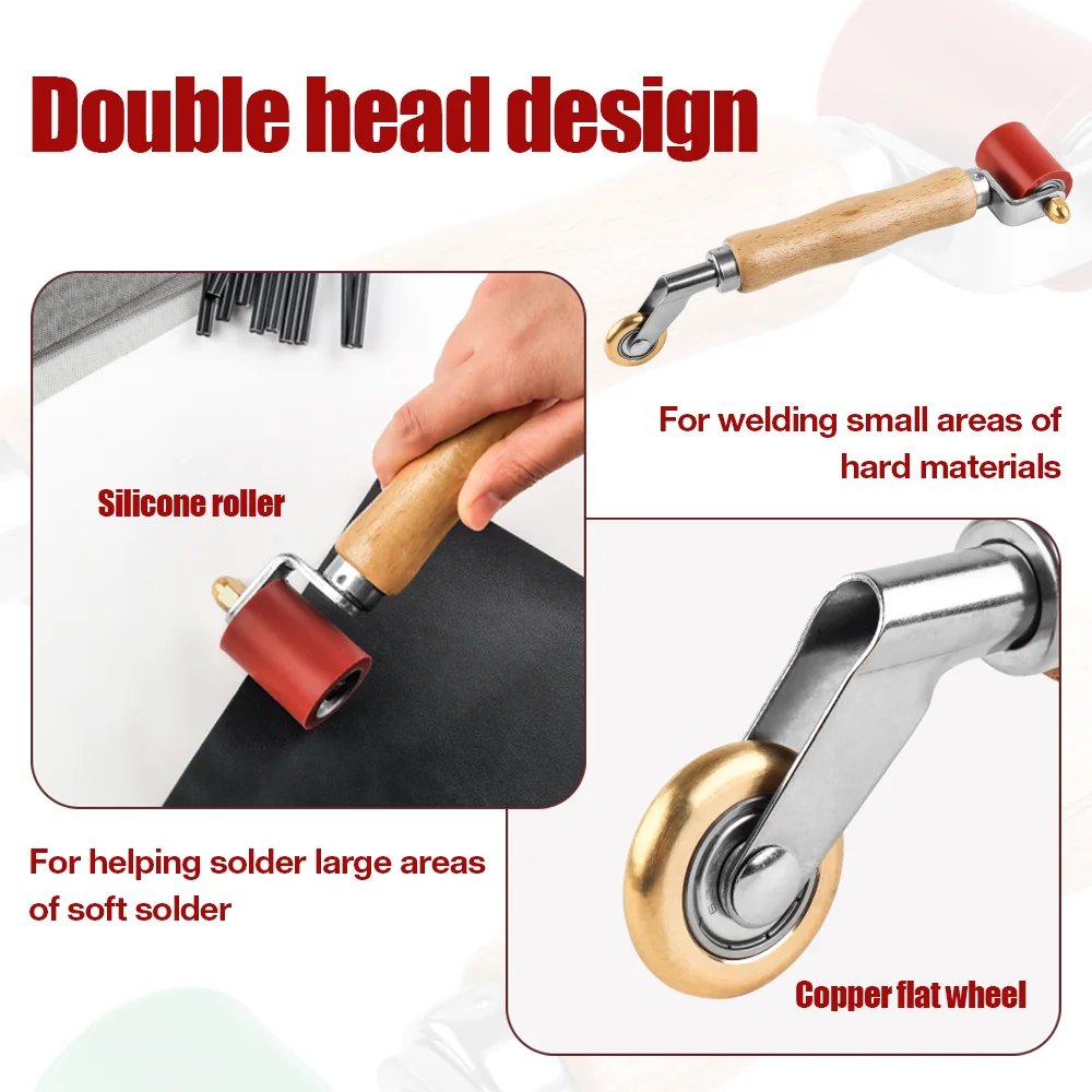 40mm Silicone Handwheel Plastic Welding Gun Roller High Temperature Resistant Seam Roller,PVC/TPO/EPDM Welding Tools