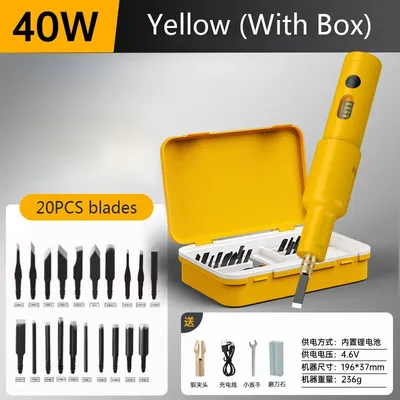 40W Electric Carving Knife Set Furniture Carpentry Root Carving Knife Tool Sculpture Carpenter Chisel Wood With 20PCS 40W Electric Carving Knife Set Furniture Carpentry Root Carving Knife Tool Sculpture Carpenter Chisel Wood With 20PCS
