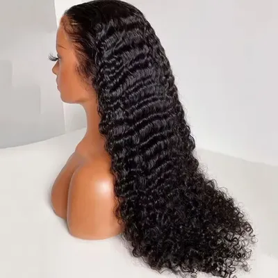 42 40 30Inch 300 Density 13×6 Hd Lace Frontal Wig Water Deep Wave Human Hair Wigs 100% Lace Curly Wigs For Black Women