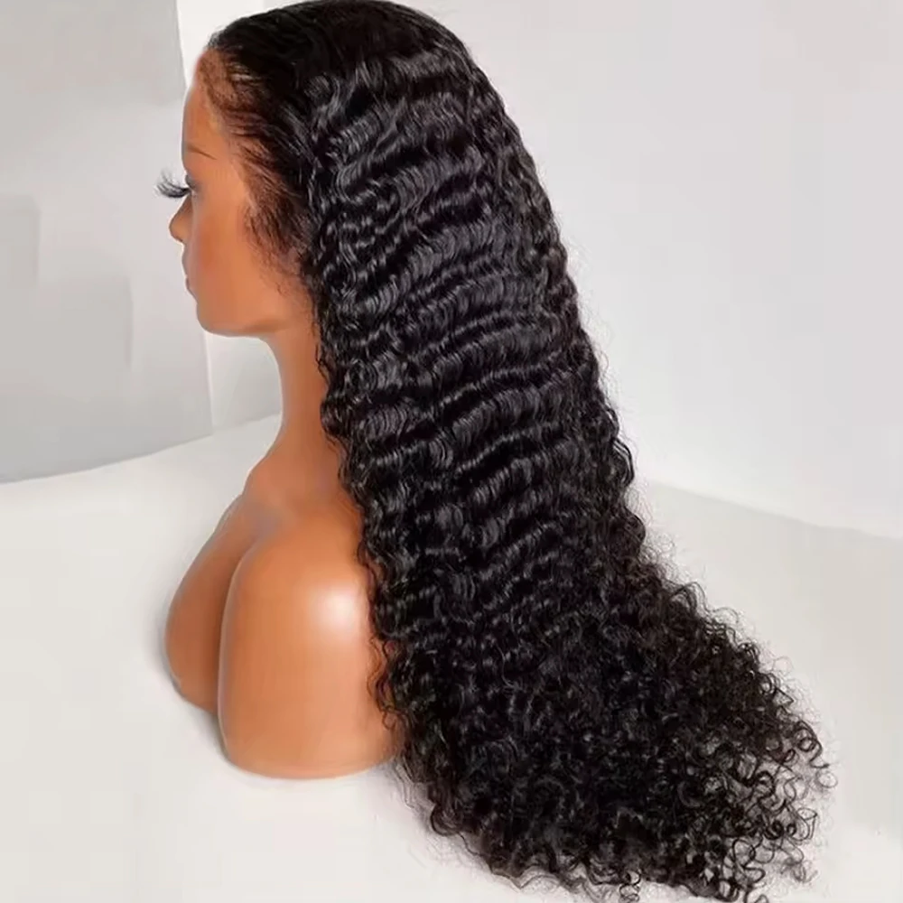 42 40 30Inch 300 Density 13×6 Hd Lace Frontal Wig Water Deep Wave Human Hair Wigs 100% Lace Curly Wigs For Black Women