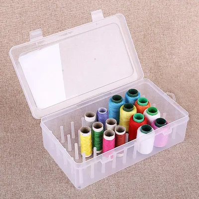 42 Slot Plastic Sewing Thread Storage Box 42 Slot Plastic Sewing Thread Storage Box
