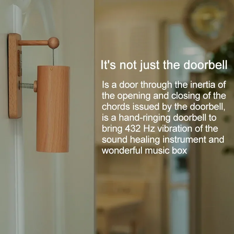 432Hz Door Opening Wood-made Doorbell Chime Music Chords Door Bell Chimes For Home Business Entrance Fridge