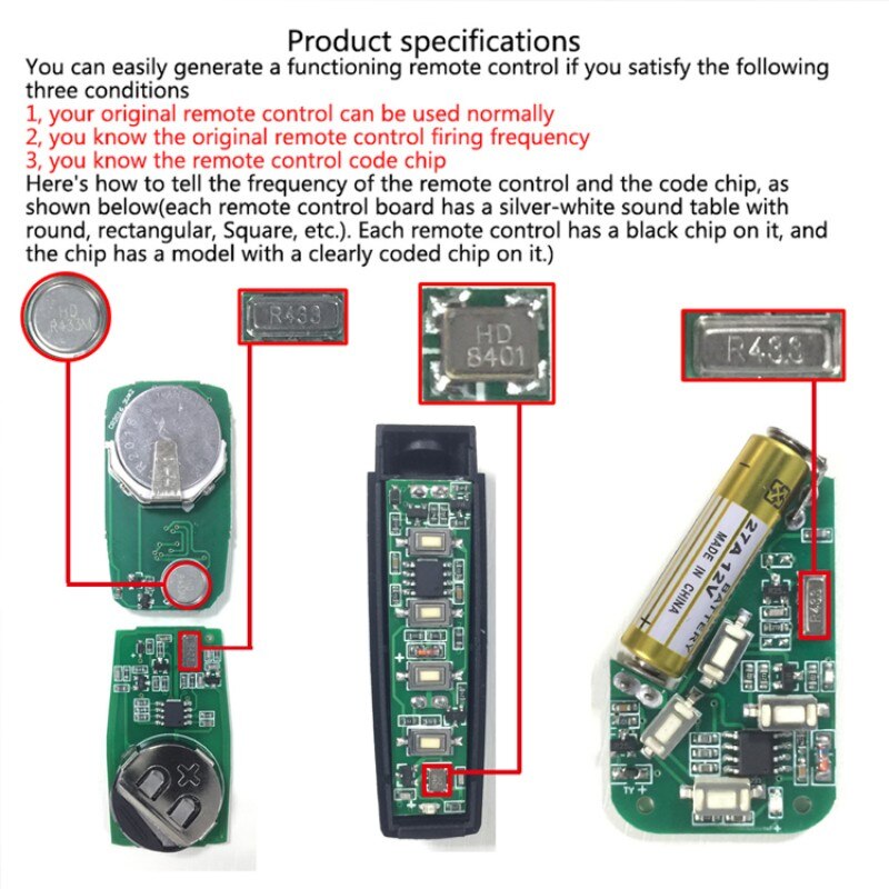 433MHZ Copy Remote Control Auto 4 Channe Code Garage Gate Door Opener Remote Control Duplicator Cloning Code Car Key 433MHZ Copy Remote Control Auto 4 Channe Code Garage Gate Door Opener Remote Control Duplicator Cloning Code Car Key