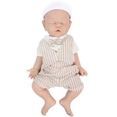 43cm 2508g 100% Full Body Silicone Reborn Baby Doll Realistic Male Baby Toys with Clothes for Children Dolls Gift