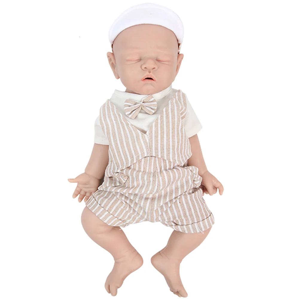 43cm 2508g 100% Full Body Silicone Reborn Baby Doll Realistic Male Baby Toys with Clothes for Children Dolls Gift 43cm 2508g 100% Full Body Silicone Reborn Baby Doll Realistic Male Baby Toys with Clothes for Children Dolls Gift