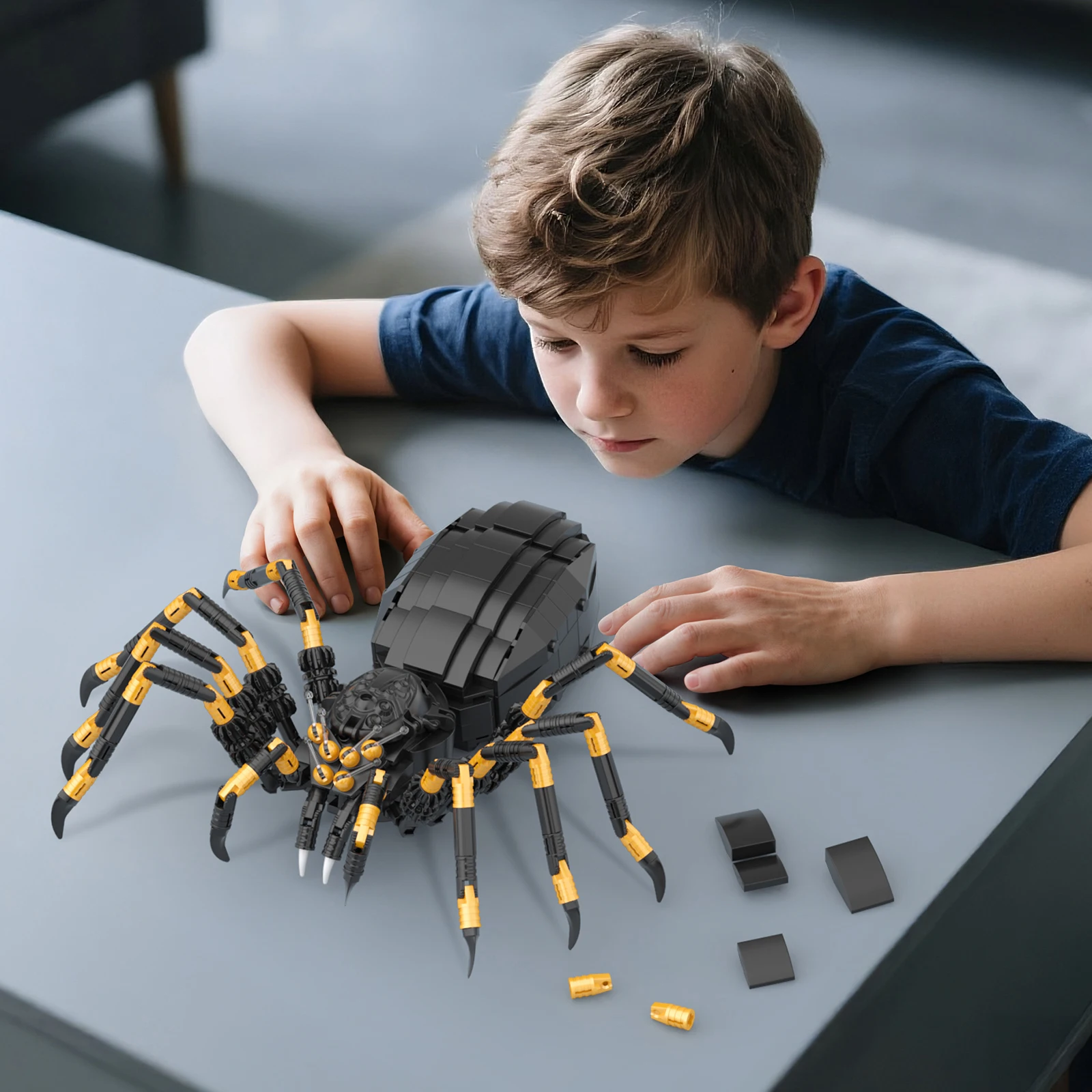 445pcs Creative Wild Animals Spider Building Blocks Set Micro Blocks Assembly Black Spider Model Kit Horror Halloween 445pcs Creative Wild Animals Spider Building Blocks Set Micro Blocks Assembly Black Spider Model Kit Horror Halloween