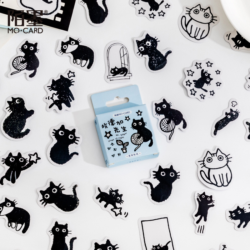 45 Pcs Black Cat Theme Stickers Decoration Kawaii Cute Cats Stickers Self Adhesive Scrapbooking Stickers For Laptop 45 Pcs Black Cat Theme Stickers Decoration Kawaii Cute Cats Stickers Self Adhesive Scrapbooking Stickers For Laptop