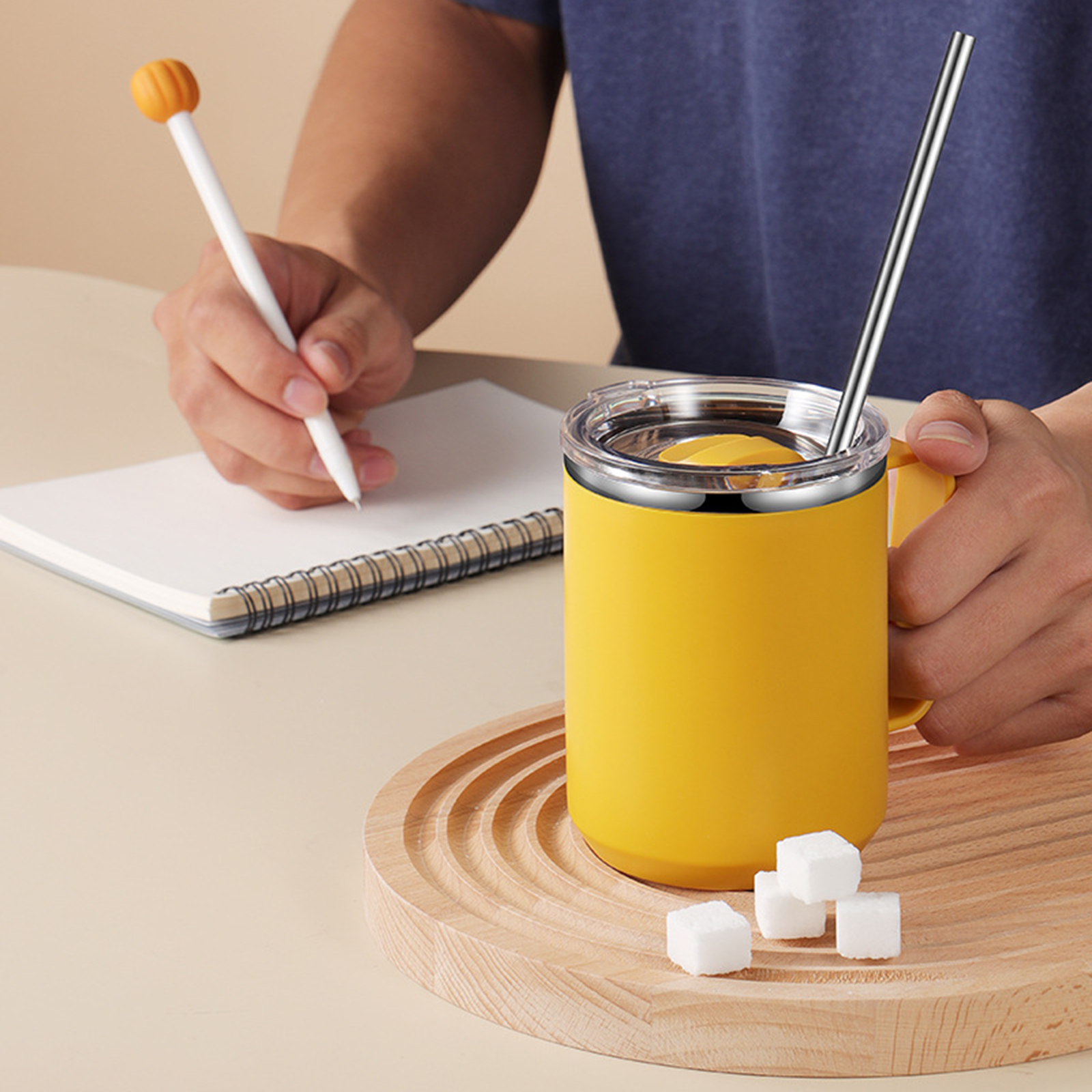 450ml Metal Coffee Tumbler with Cover