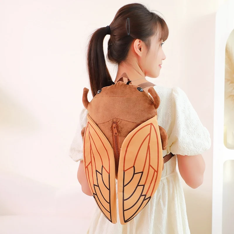 45cm Funny Creative Cartoon Insect Cicada Beetle Plush Doll Backpack Brown Green Insect Soft Plush Toy Gift For Boys 45cm Funny Creative Cartoon Insect Cicada Beetle Plush Doll Backpack Brown Green Insect Soft Plush Toy Gift For Boys