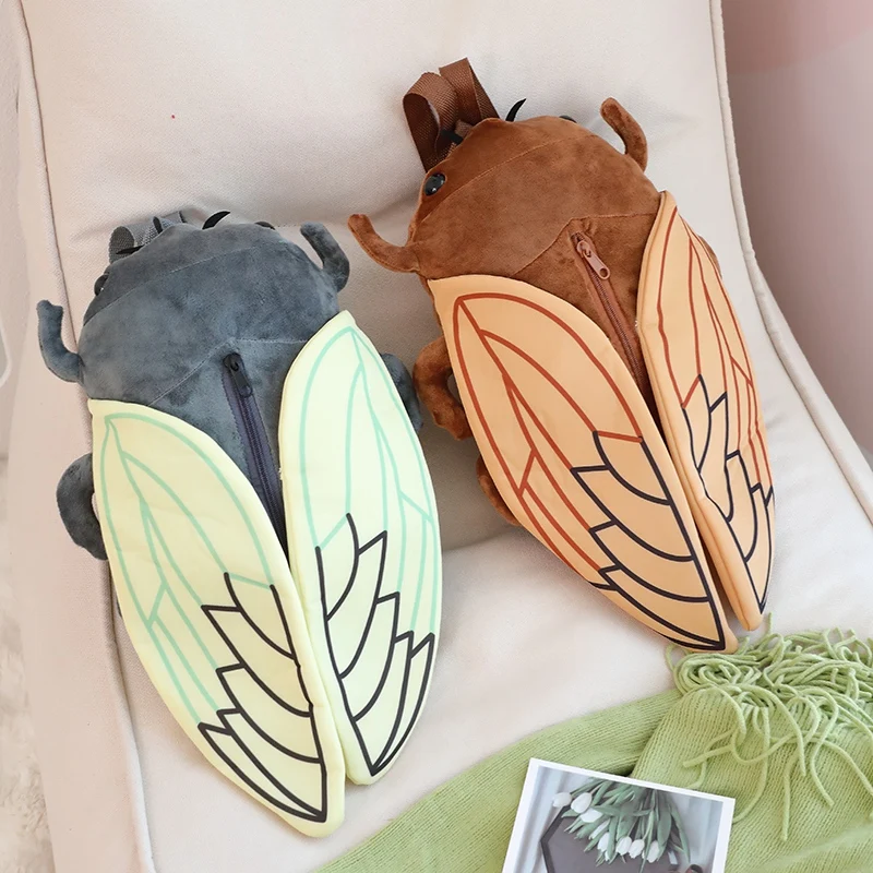 45cm Funny Creative Cartoon Insect Cicada Beetle Plush Doll Backpack Brown Green Insect Soft Plush Toy Gift For Boys 45cm Funny Creative Cartoon Insect Cicada Beetle Plush Doll Backpack Brown Green Insect Soft Plush Toy Gift For Boys