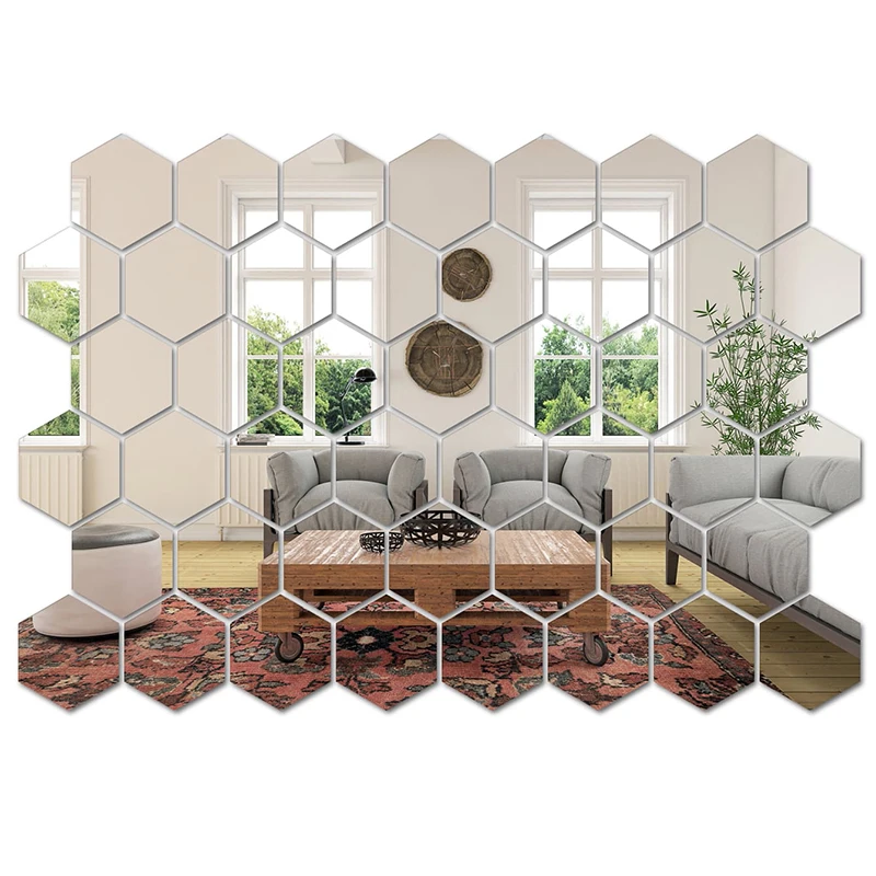 45pcs Acrylic Mirror Wall Stickers Hexagon Wall Art Sticker DIY Household Decorative Tiles Sticker 45pcs Acrylic Mirror Wall Stickers Hexagon Wall Art Sticker DIY Household Decorative Tiles Sticker