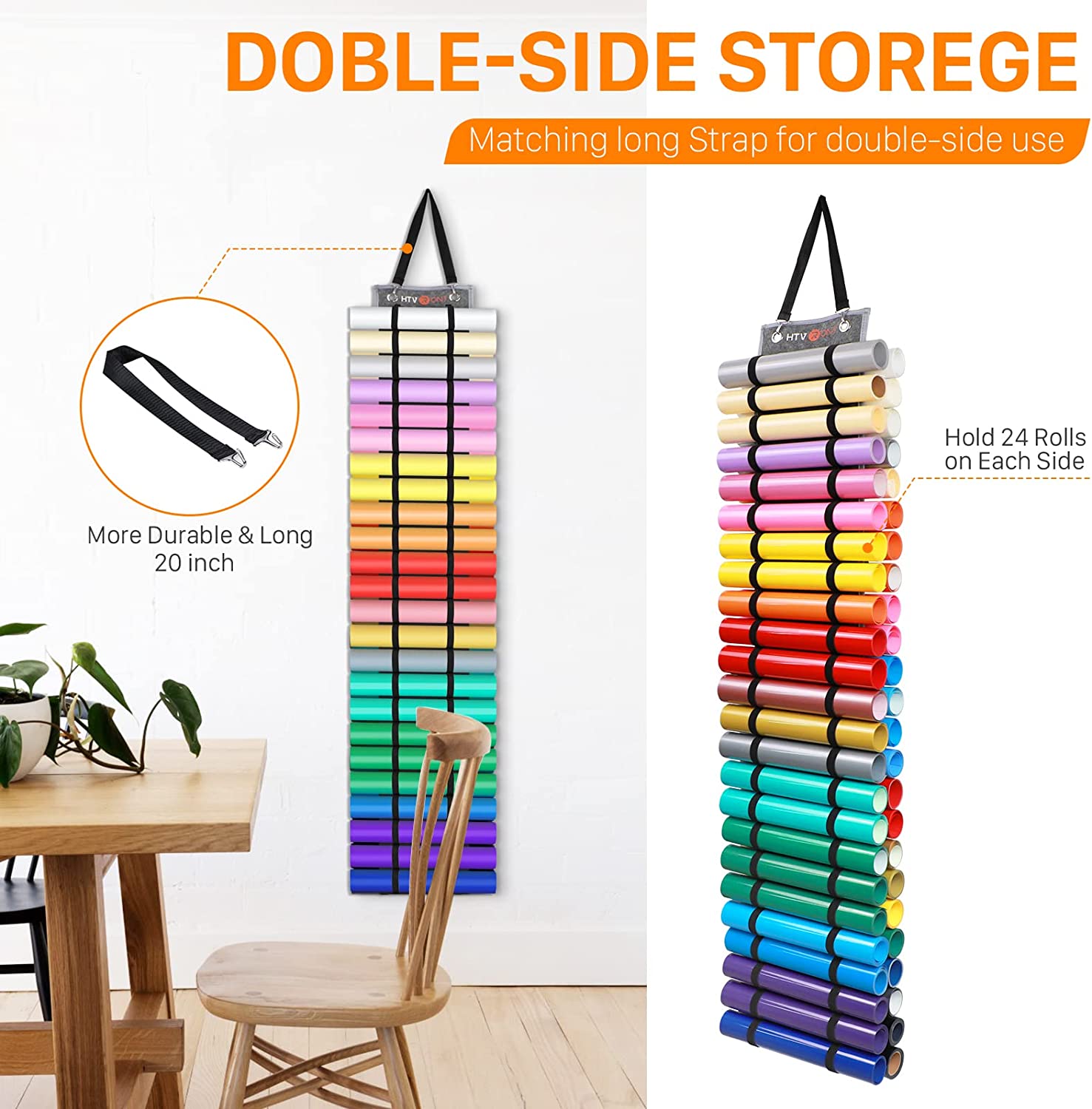 48 Grids Hanging Vinyl Roll Holder