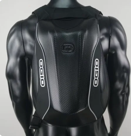 48L Motorcycle Carbon Fiber Hard Shell Backpack High-capacity Bag Waterproof Moto Racing Storage Travel Bag