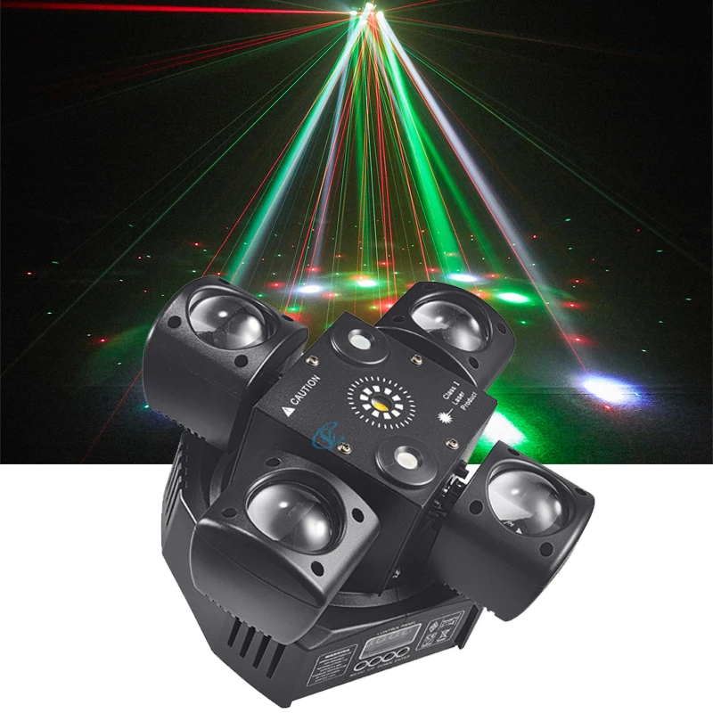 48W Colorful LED Beam Moving Head Light Red&Green Laser White Flash Lights DMX512 Sound Control For DJ Party 48W Colorful LED Beam Moving Head Light Red&Green Laser White Flash Lights DMX512 Sound Control For DJ Party