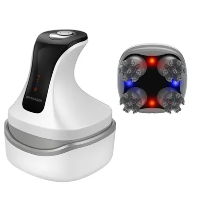 4D Electric Scalp Head Massager Health Care Red Blue Light Therapy For Hair Growth Products Antistress Kneading Head