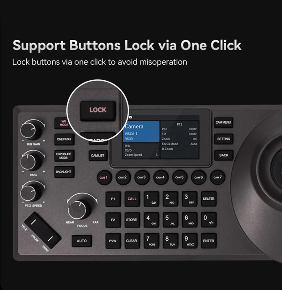 4D Keyboard Joystick NDI PTZ Controller Video Conference System Video Conferencing Camera Keyboard Control For Live 4D Keyboard Joystick NDI PTZ Controller Video Conference System Video Conferencing Camera Keyboard Control For Live