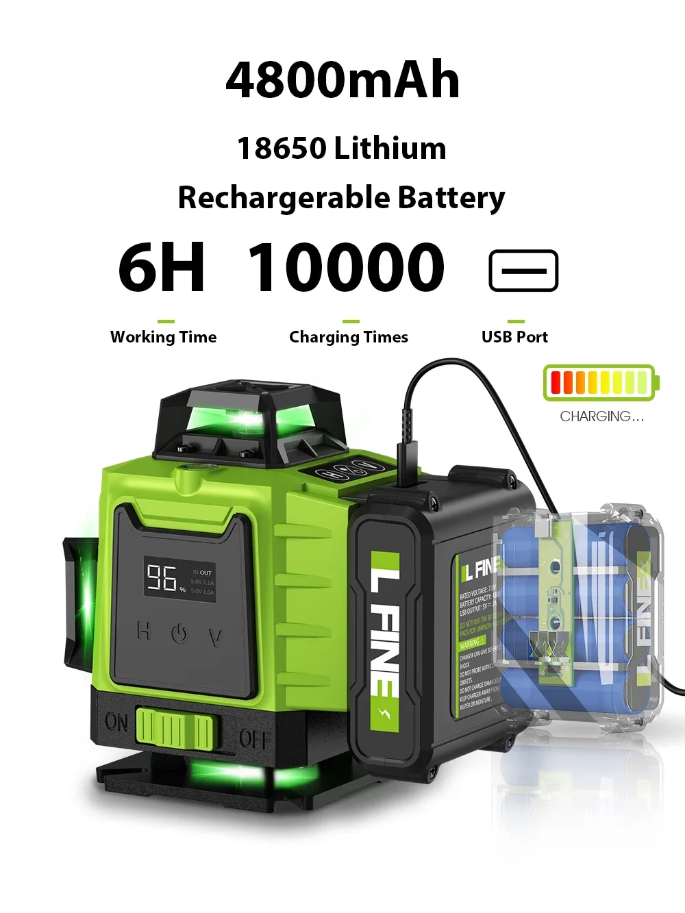 4D Laser Level 16 Lines Horizontal And Vertical With Remote Control 360°Self-leveling Laser Levels