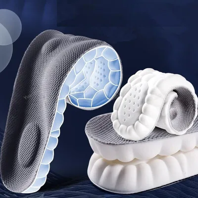 4D Sports Shoes Insoles Super Soft Running Insole for Feet Shock Absorption Baskets Shoe Sole Arch Support Orthopedic