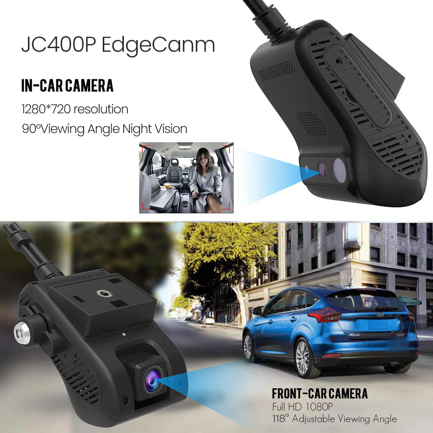 4G Car Camera With Live Stream 1080P Dual Cameras GPS Tracking WIFI Hotspot Multiple Alarms DVR Dash Cam Free APP Web