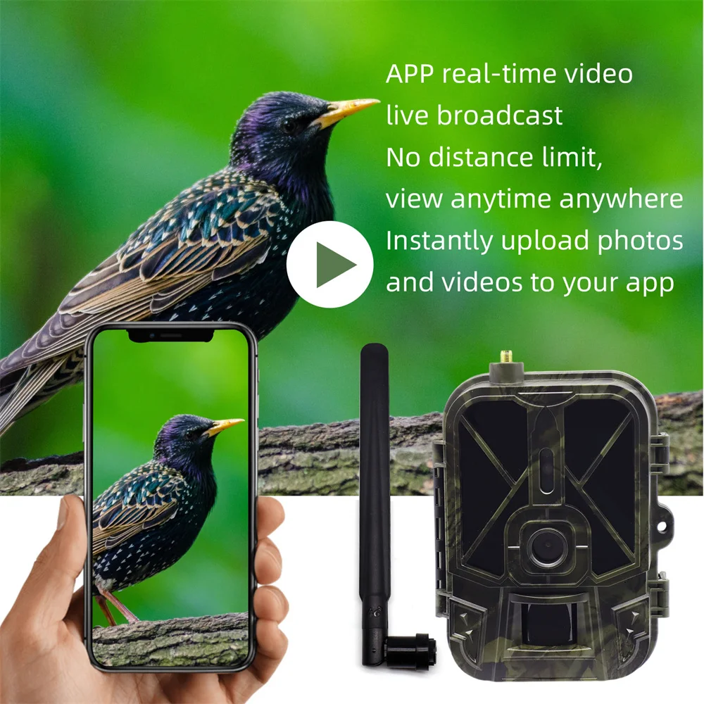4G HD LIVE Video Lithium Battery Cellular Trail Camera 50MP 4K Wireless Game APP Cloud Service Waterproof IP66 Wildlife 4G HD LIVE Video Lithium Battery Cellular Trail Camera 50MP 4K Wireless Game APP Cloud Service Waterproof IP66 Wildlife