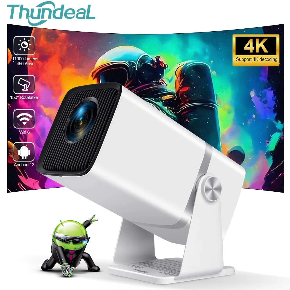 4K Full HD Projector FHD TD80W Android WiFi 3D Home Theater TD80 Portable Beam Projector Meeting Video Movie PK HY320