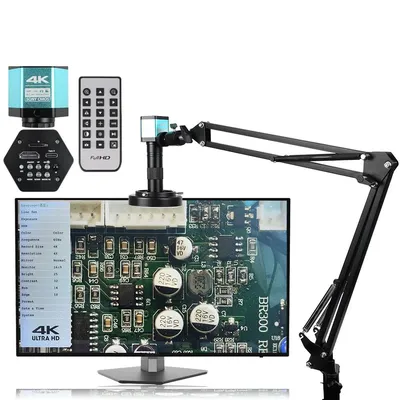 4K Microscope 48MP Digital Microscope For Electronics USB Industrial Cameras HDMI 1-150X Zoom C-Mount Lens Phone Pcb 4K Microscope 48MP Digital Microscope For Electronics USB Industrial Cameras HDMI 1-150X Zoom C-Mount Lens Phone Pcb