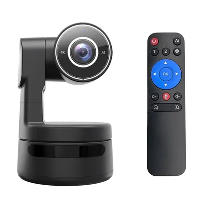 4K PTZ Webcam AI Function with Mics Camera 4X Digital Zoom Auto Track Focus for Youtube Living Stream Online Meet Video 4K PTZ Webcam AI Function with Mics Camera 4X Digital Zoom Auto Track Focus for Youtube Living Stream Online Meet Video