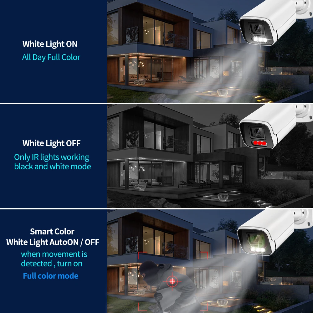 4K Security Camera System 8MP Audio Mic CCTV POE NVR AI Color Night Home Video Surveillance Camera Outdoor Set 4K Security Camera System 8MP Audio Mic CCTV POE NVR AI Color Night Home Video Surveillance Camera Outdoor Set
