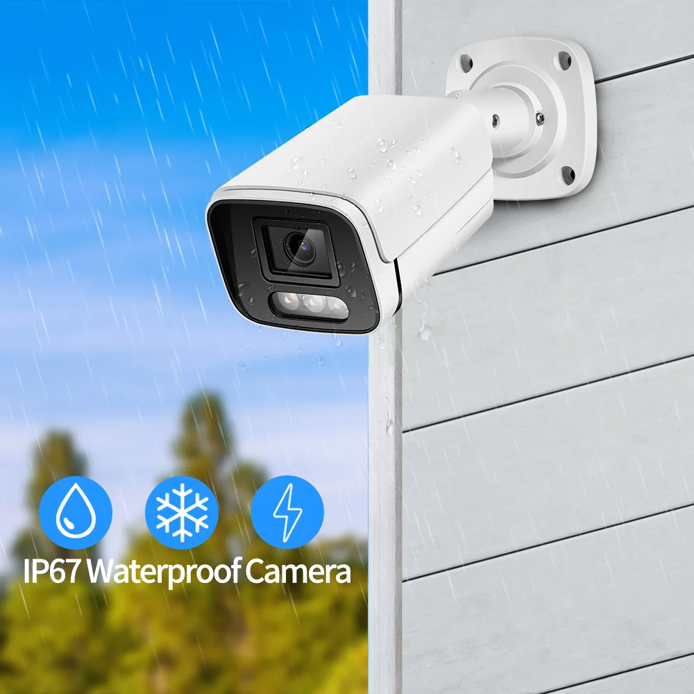 4K Security Camera System 8MP Audio Mic CCTV POE NVR AI Color Night Home Video Surveillance Camera Outdoor Set 4K Security Camera System 8MP Audio Mic CCTV POE NVR AI Color Night Home Video Surveillance Camera Outdoor Set