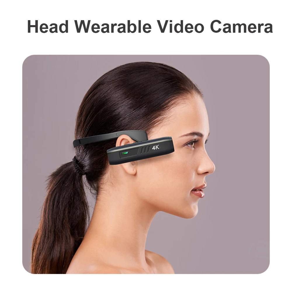 4K/30FPS Head Mounted Camera Wearable WiFi Video Camera Camcorder 120°Wide Angle Lens Anti-shake Built-in Battery APP 4K/30FPS Head Mounted Camera Wearable WiFi Video Camera Camcorder 120°Wide Angle Lens Anti-shake Built-in Battery APP
