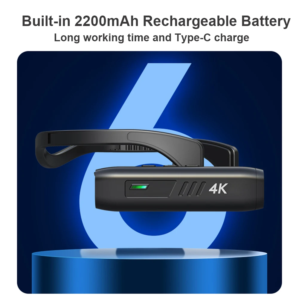 4K/30FPS Head Mounted Camera Wearable WiFi Video Camera Camcorder 120°Wide Angle Lens Anti-shake Built-in Battery APP 4K/30FPS Head Mounted Camera Wearable WiFi Video Camera Camcorder 120°Wide Angle Lens Anti-shake Built-in Battery APP