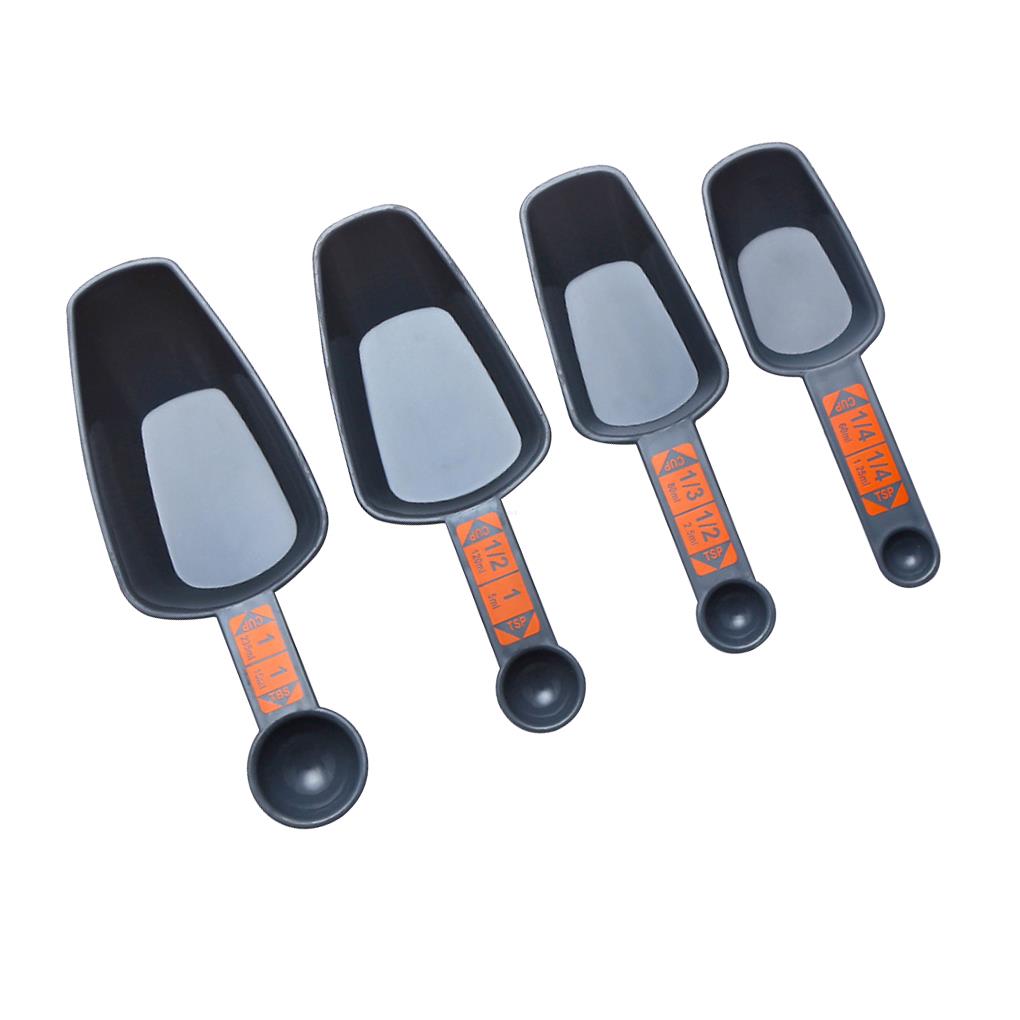 4pc Measuring Spoons Baking Cooking 1/4 Cup To 1 Cup PP Plastic With Scale Coffee Measuring Scoops Kitchen Tool