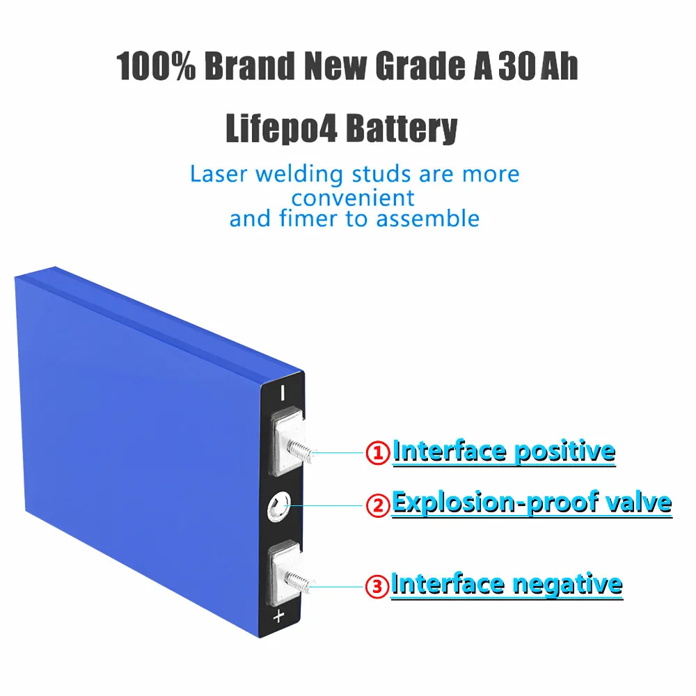 4pcs 3.2V 30Ah LiFePO4 Battery Cell Lithium Iron Phosphate Deep Cycles for DIY 12V 24V 36V 48V Solar Energy UPS Power 4pcs 3.2V 30Ah LiFePO4 Battery Cell Lithium Iron Phosphate Deep Cycles for DIY 12V 24V 36V 48V Solar Energy UPS Power