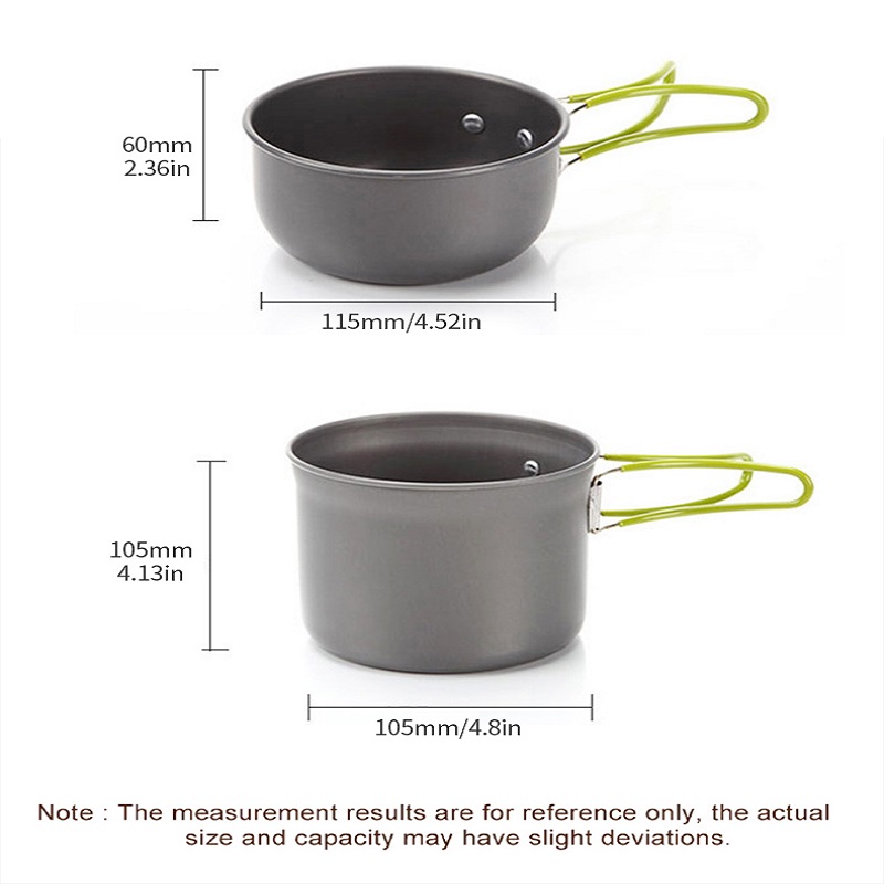 4pcs Camping Picnic Barbecue Pot With Single Picnic Portable Folding Pot Outdoor Pot Set