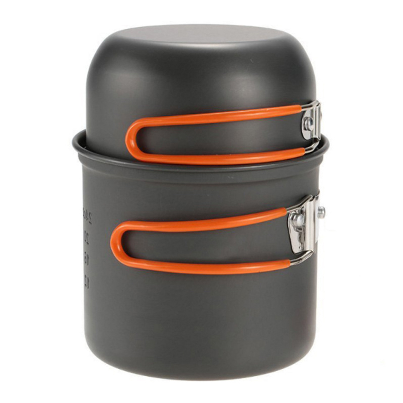 4pcs Camping Picnic Barbecue Pot With Single Picnic Portable Folding Pot Outdoor Pot Set