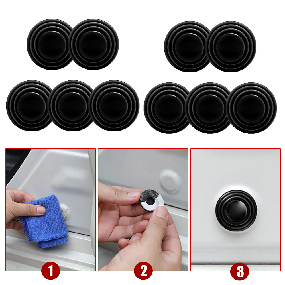 4Pcs Car Trunk Door Sound Shock Absorbing Gasket Cushion Pads