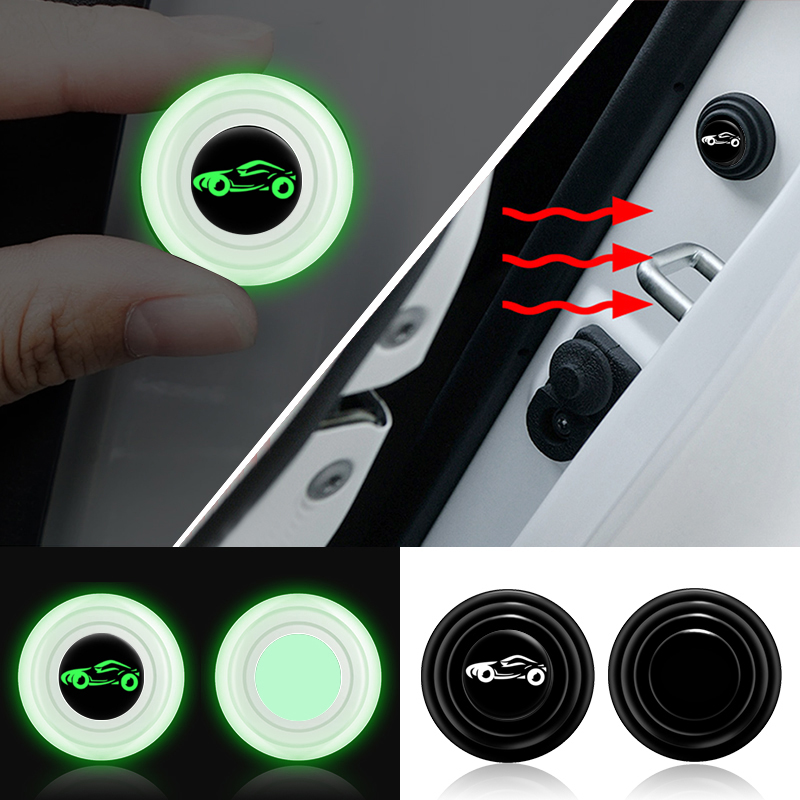 4Pcs Car Trunk Door Sound Shock Absorbing Gasket Cushion Pads