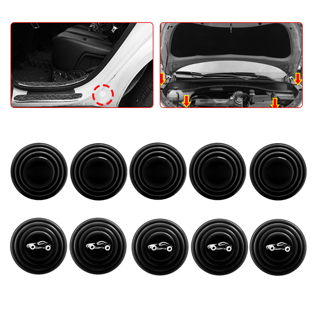 4Pcs Car Trunk Door Sound Shock Absorbing Gasket Cushion Pads